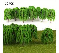10Pcs Artificiale Salice Albero Modello Miniatura Paesaggio IN Lacrime per Treno