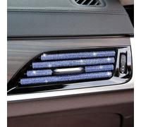 10PCS Auto Interno Sfiato Uscita Cover Bordo Strass Cristallo Strisce Universale
