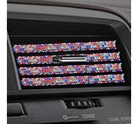 10PCS Auto Interno Sfiato Uscita Cover Bordo Strass Cristallo Strisce Universale