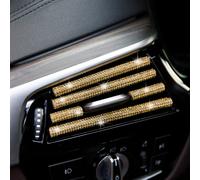 10PCS Auto Interno Sfiato Uscita Cover Bordo Strass Cristallo Strisce Universale