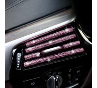 10PCS Auto Interno Sfiato Uscita Cover Bordo Strass Cristallo Strisce Universale