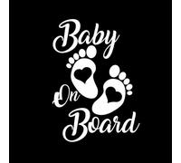 10pcs Baby On Board Warning Car Sticker Riflettente Scratch Body Sticker (Bianco