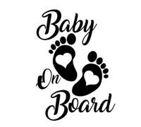 10pcs Baby On Board Warning Car Sticker Riflettente Scratch Body Sticker (Nero)