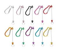 10Pcs Beadable Metallo Portachiavi Con Moschettone Clip Per Campeggio Alpinismo Portachiavi Accessori Multifunzionale Moschettone