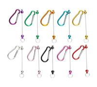 10Pcs Beadable Portachiavi In Metallo Con Moschettone Staccabile Clip Portachiavi Titolare Portachiavi Accessori Per Adulti Multifunzionale Moschettone