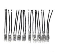 10pcs Bimetal Temperature Switch 40-150C Motor Guard(110C) | Normally closed circuit, opens at set per temp, auto resets when cool, protects motors under 1HP, 5A 250V rating