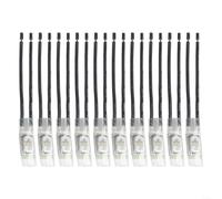 10pcs Bimetal Temperature Switch 40-150C Motor Guard(125C) | Normally closed circuit, opens at set per temp, auto resets when cool, protects motors under 1HP, 5A 250V rating