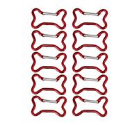 10pcs Bone Pattern Alluminio Gancio Durabilità Arrampicata Clip Multiuso Per Campeggio Escursioni E Necessità Quotidiane Ligh Tweight Moschettone