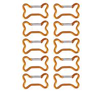 10pcs Bone Pattern Alluminio Gancio Durabilità Arrampicata Clip Multiuso Per Campeggio Escursioni E Necessità Quotidiane Escursionismo Portachiavi Moschett