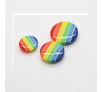 10PCS Bottone dei Vestiti - Bottoni di Strisce Arcobaleno Colorato Bottoni in Resina Cucito Fai da Te (20mm)