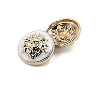 10PCS Bottoni dei Vestiti - Bottone in Metallo a Forma di Bottone con Bottoni a Forma di Pulsante Moda per Uomo Donna Giacca, Cappotto, Divisa, Camicia, Abito e Giacca (Bianca, 20mm)