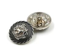 10PCS Bottoni dei Vestiti - Bottone in Metallo a Forma di Bottone con Bottoni a Forma di Pulsante Moda per Uomo Donna Giacca, Cappotto, Divisa, Camicia, abito e Giacca (Argento, 20mm)