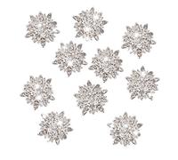 10pcs Bottoni Di Cristallo Strass Girasole Fiori Abbellimenti 30 Millimetri