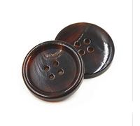 10PCS Bottoni di Vestiti - Moda Corno Cucire Pulsante 4 Fori a Forma di Pulsante con Pulsante Set per Uomo donna Maglioni, Uniforme, Camicia, Giacca, Cappotto e Giacca (Caffè, 28mm)