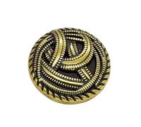10Pcs Bottoni per Vestiti - Bottoni da Cucito in Metallo Retrò con Gambo Rotondo per Blazer, Abiti, Cappotto, Uniforme, Giacca (Oro, 25mm)