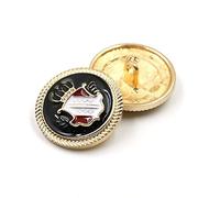 10PCS Bottoni Vestiti - Bottone Bottoni Moda Bottone Rotondo a forma di Bottone per Uomo Blazer, Cappotto, Divisa, Camicia, Completo e Giacca (Oro, 20mm)