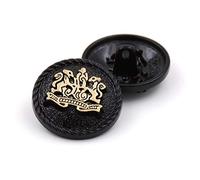 10PCS Bottoni Vestiti - Bottone in Metallo con Bottoni a Forma di Pulsante per Cucire Moda per Blazer, Cappotto, Divisa, Camicia, Abito e Giacca (Nero, 15mm)