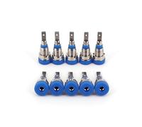 10Pcs Brass 2mm Small Size Banana Female Jack Panel Test Socket Connector AUOQKQUT(Blau)