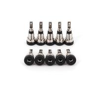 10Pcs Brass 2mm Small Size Banana Female Jack Panel Test Socket Connector EKFBQBGW(Black)
