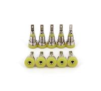 10Pcs Brass 2mm Small Size Banana Female Jack Panel Test Socket Connector MQXFCZUX(Gelb)