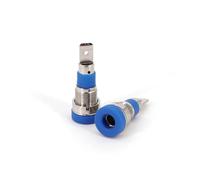 10Pcs Brass 4mm Female Jack Panel Test Socket Connector for Non-Shrouded Plugs AUOQKQUT(Blau)