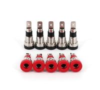 10Pcs Brass 4mm Female Jack Panel Test Socket Connector for Non-Shrouded Plugs CZAOINCU(Red and Black)