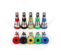 10Pcs Brass 4mm Female Jack Panel Test Socket Connector for Non-Shrouded Plugs NWPNLXEA(Mixed Colors)