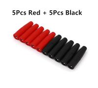 10Pcs Brass 4mm Insulated Female Jack Plug Wire Solder Connector CZAOINCU(Red Black)