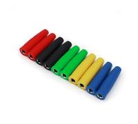 10Pcs Brass 4mm Insulated Female Jack Plug Wire Solder Connector NWPNLXEA(Mixed Colors)