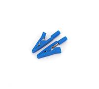 10Pcs Brass 5 Colors 41mm Insulated Test Alligator Clip With 2mm Female Jack CZAOINCU(Blau)