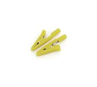10Pcs Brass 5 Colors 41mm Insulated Test Alligator Clip With 2mm Female Jack EKFBQBGW(Gelb)