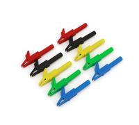 10Pcs Brass 56mm Insulated Electrical Test Alligator Clip With 4mm Jack EKFBQBGW(Mixed Colors)