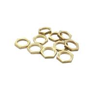 10PCS Brass Hex Lock Nuts Pipe Fitting 1/4" BSP Female Thread