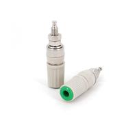 10Pcs Brass M5 Type High Current 4mm Female Jack Panel Socket Test Binding CZAOINCU(Green)