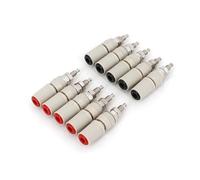 10Pcs Brass M5 Type High Current 4mm Female Jack Panel Socket Test Binding CZAOINCU(Red and Black)