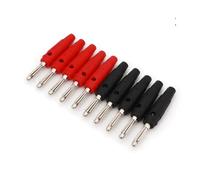 10Pcs Brass Nickel Plated 4mm Male Screw Type Stackable Plug Connector CZAOINCU(10Pcs 5Red 5Black)
