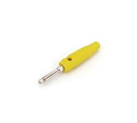 10Pcs Brass Nickel Plated 4mm Male Screw Type Stackable Plug Connector MQXFCZUX(10Pcs Yellow)