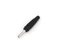 10Pcs Brass Nickel-Plated Cross 4mm Male Stackable Banana Plug Solder Type Connector MQXFCZUX(Black)