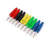10Pcs Brass Side Stackable Screw Type 4mm Male Plug Test Probe Connector AUOQKQUT(Mixed Colors)