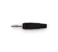 10Pcs Brass Side Stackable Screw Type 4mm Male Plug Test Probe Connector MQXFCZUX(Black)