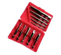 10Pcs Break Wire Extractor Fine Dente Break Testa di Rimozione Del Rubinetto Strumento di Rimozione Del Tubo Estrattore Accessori Set Twist Drill Bit