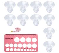 10pcs Breast Pump Flange Insert, 5 Sizes Silicone Flange Insert Replacement with Double-Sided Nipple Ruler for S1/S2/S9/S10/S12 Spectra Flange Breast Pump Guard Shields, Breast Pump Accessories