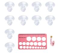 10pcs Breast Pump Flange Insert, 5 Sizes Silicone Flange Insert Replacement with Double-Sided Nipple Ruler for S1/S2/S9/S10/S12 Spectra Flange Breast Pump Guard Shields, Breast Pump Accessories