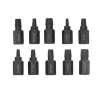 10Pcs Broken Screw Extractor Set | 1/4 to 3/8 Inch Damaged Screw Remover for Nut & Bolt | Heat - Treated Chrome Alloy Steel | Compatible with Electric/Hand Tools