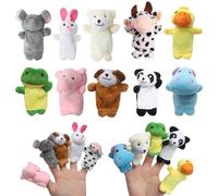 10pcs Burattini a Dito, Animali Pupazzetti Dita Set, Cartoon Animal Dito, Dito Giocattoli Impostato, giocattoli animaletti peluche piccoli, Festa Compleanno Bambini Tempo Della Storia Educativa