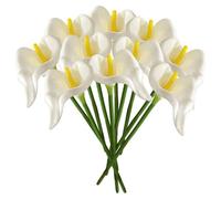 10pcs Calla Lily Flowers Artificiale, 13 PU Realistic Calla Lily, Fiori Artificiali riutilizzabili per casa, Giardino, Festa e Decorazioni per Eventi
