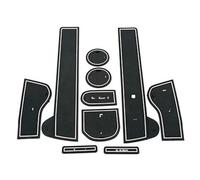 10PCS Car Styling Anti Slip Mat Door Groove Pad Interior Cup Mat Coaster Per Per Qashqai J10 07-13 Accessori Auto Inserto portabicchieri(Nero)