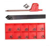 10PCS Carburo CCMT060204 Taglio Inserti Set Con Tornio Portautensili SCMCN1010H06 Per Lavorazione Dei Metalli