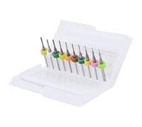 10pcs carburo di tungsteno PCB End Mill Engraving Bits Fresa 1/8 "Gambo 0.5 / 0.6 / 0.7 / 0.8 / 0.9 / 1.0 / 1.1 / 1.2 / 1.3 / 1.4mm