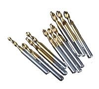 10pcs carburo rivestito di nitruro di titanio 2.3mm-3.175mm PCB punte da trapano CNC router